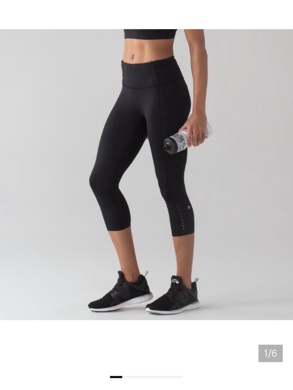lululemon athletica Black Fast & Free Crop 19" Performance Capris
